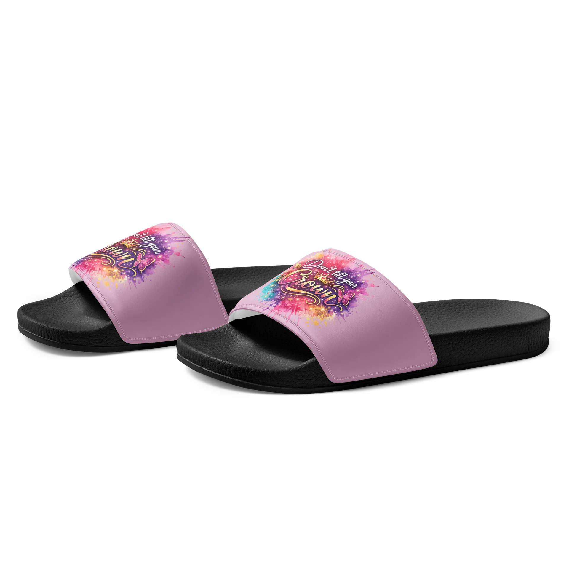Don't Tilt Your Crown Women's Slides product image (2)