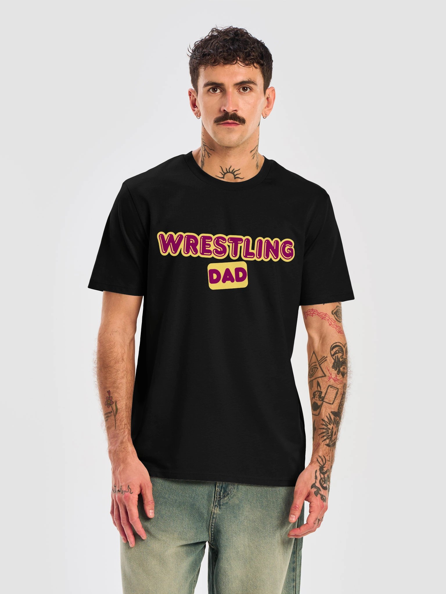 Wrestling Dad Bold Retro Tee product image (38)