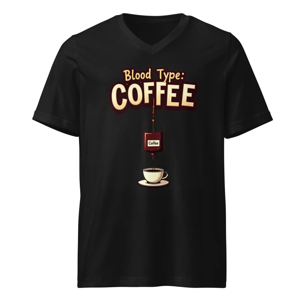 Coffee Blood Type IV Bag V-Neck Tee product image (1)