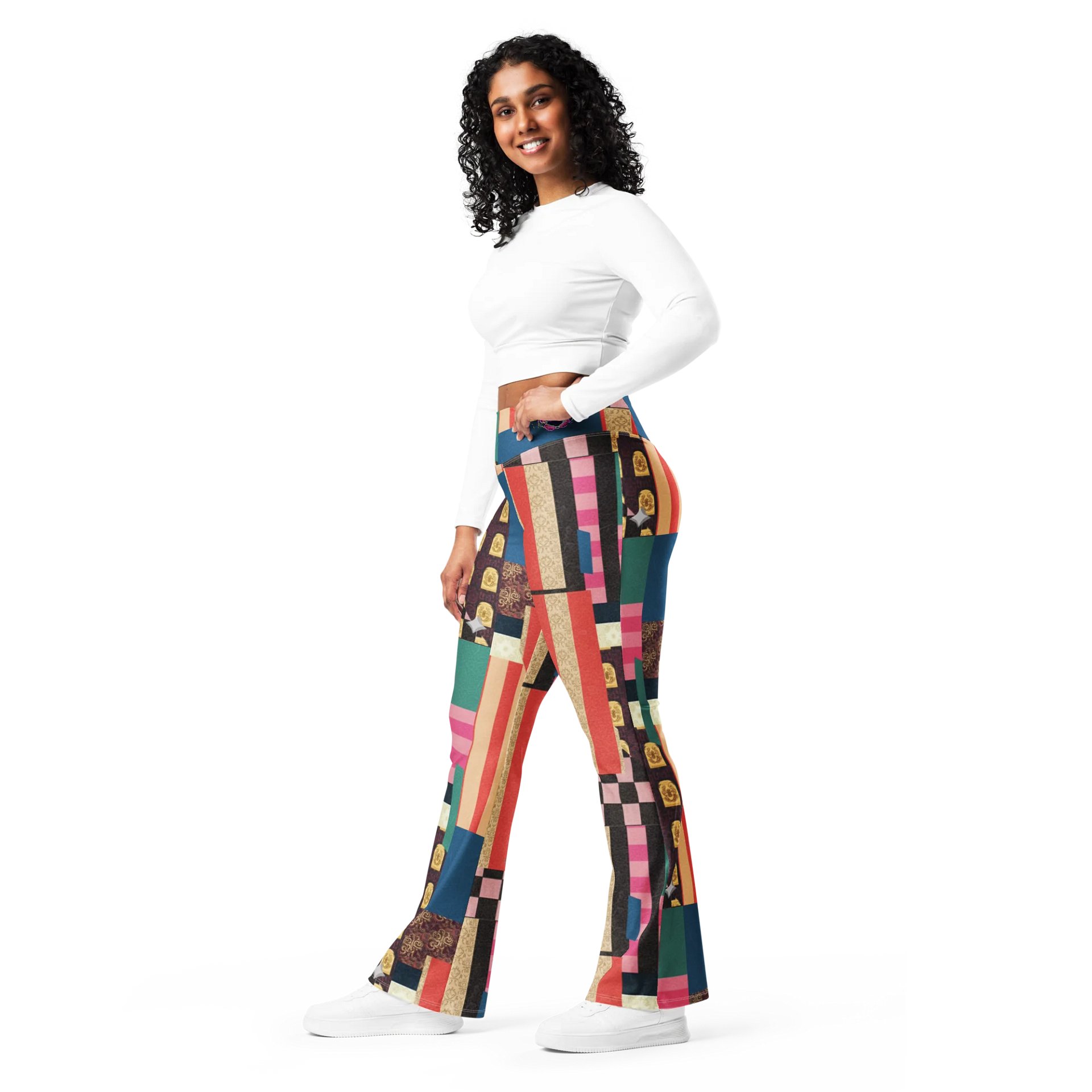 Abstract Geometry Flare Leggings product image (11)
