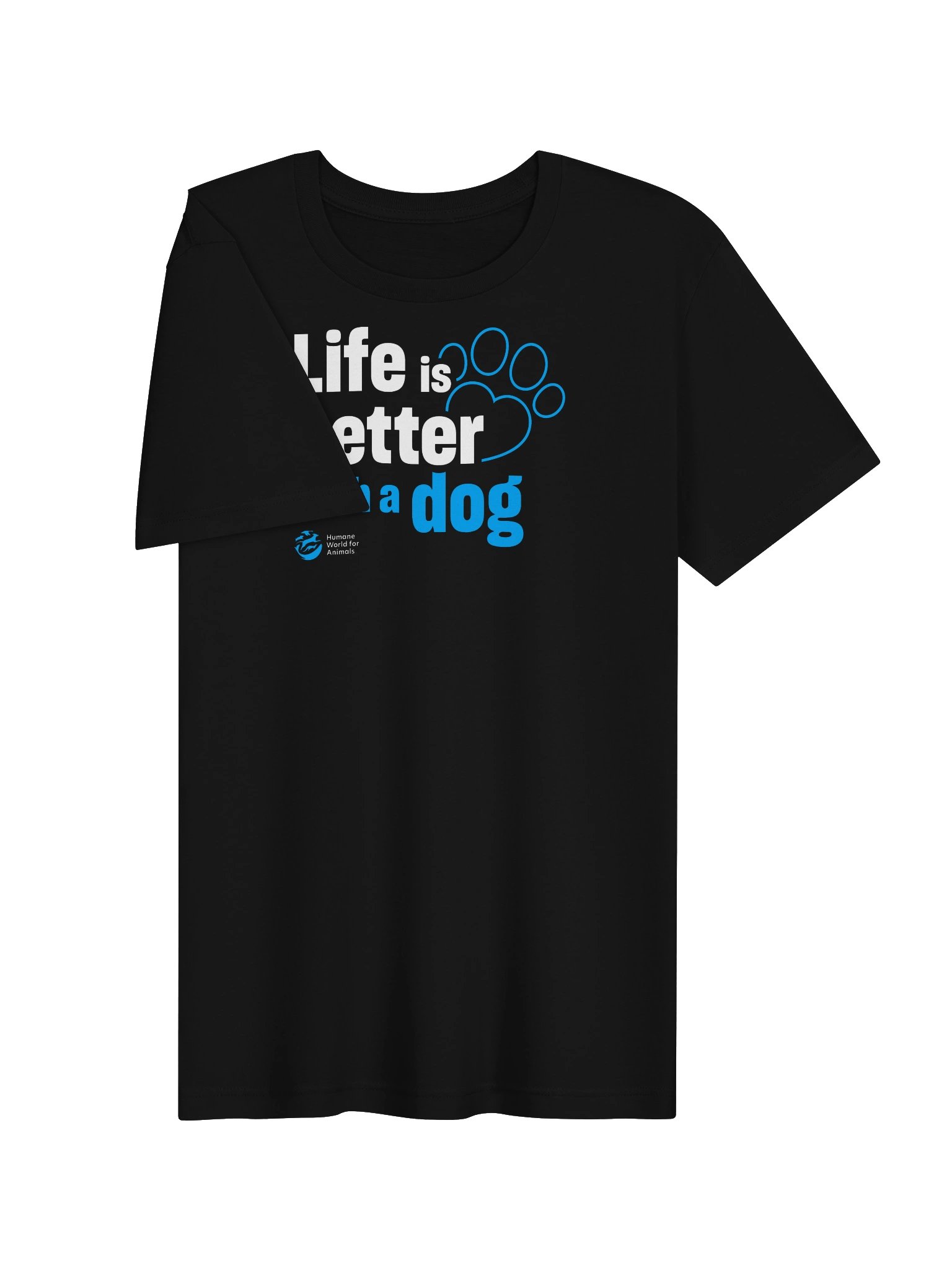 Life is better with a dog - typographic - T-shirt product image (5)