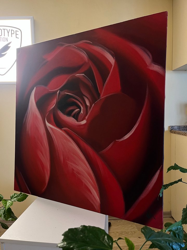 Red Rose Oil On Canvas product image (2)