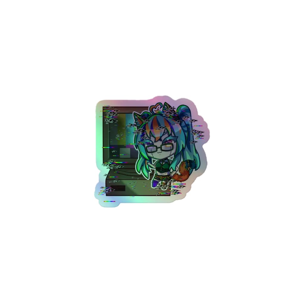 Glitch Zombii Holographic Sticker product image (1)