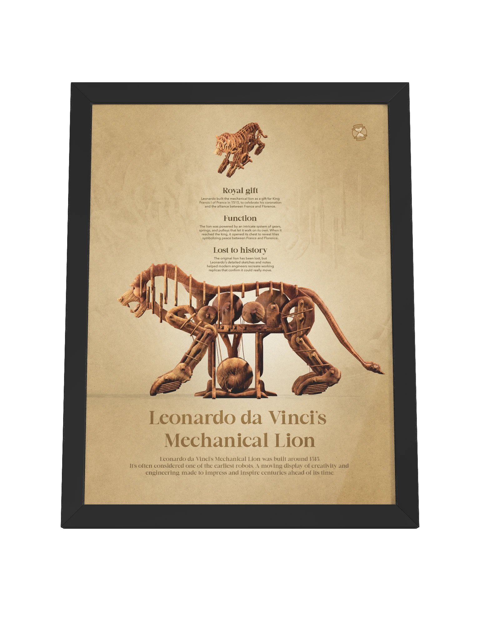 Leonardo da Vinci's Mechanical Lion (Framed poster) product image (6)
