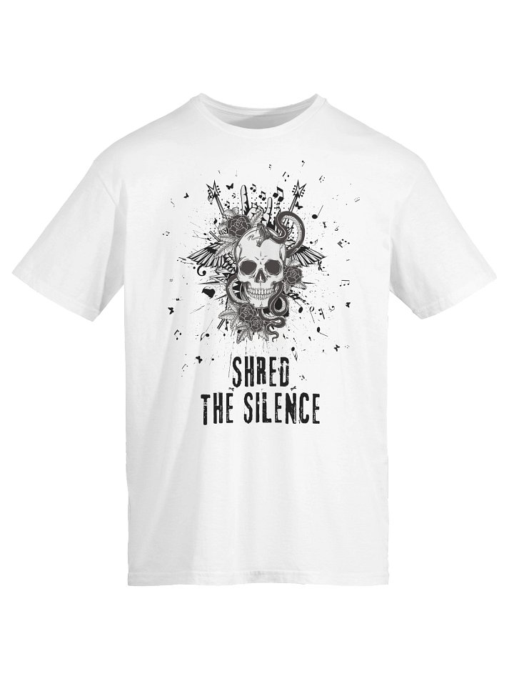Shred the Silence — Skull Music Tee product image (1)