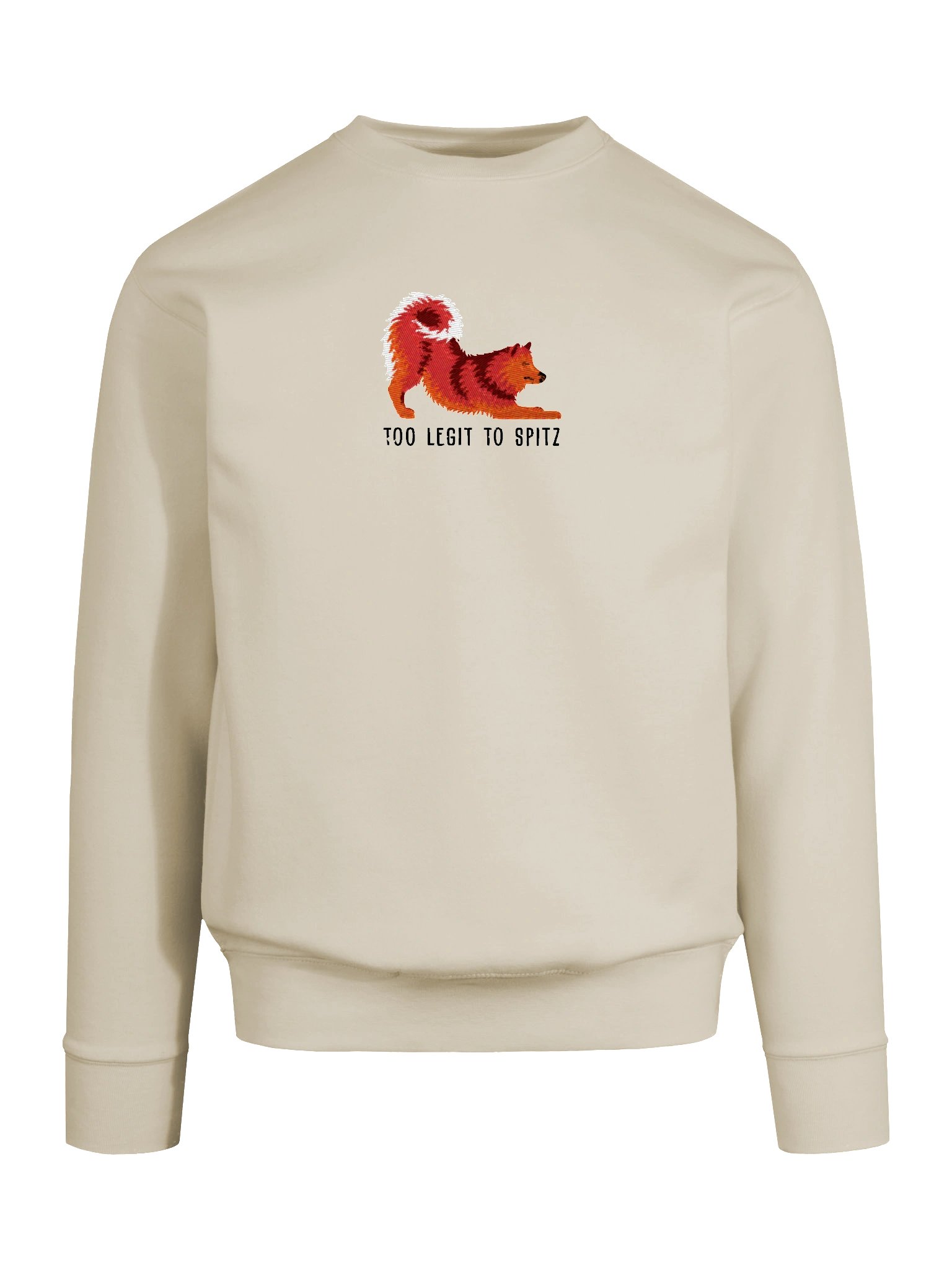 Too Legit to Spitz Sweatshirt (Embroidered) of a Finnish Spitz(Red) product image (79)