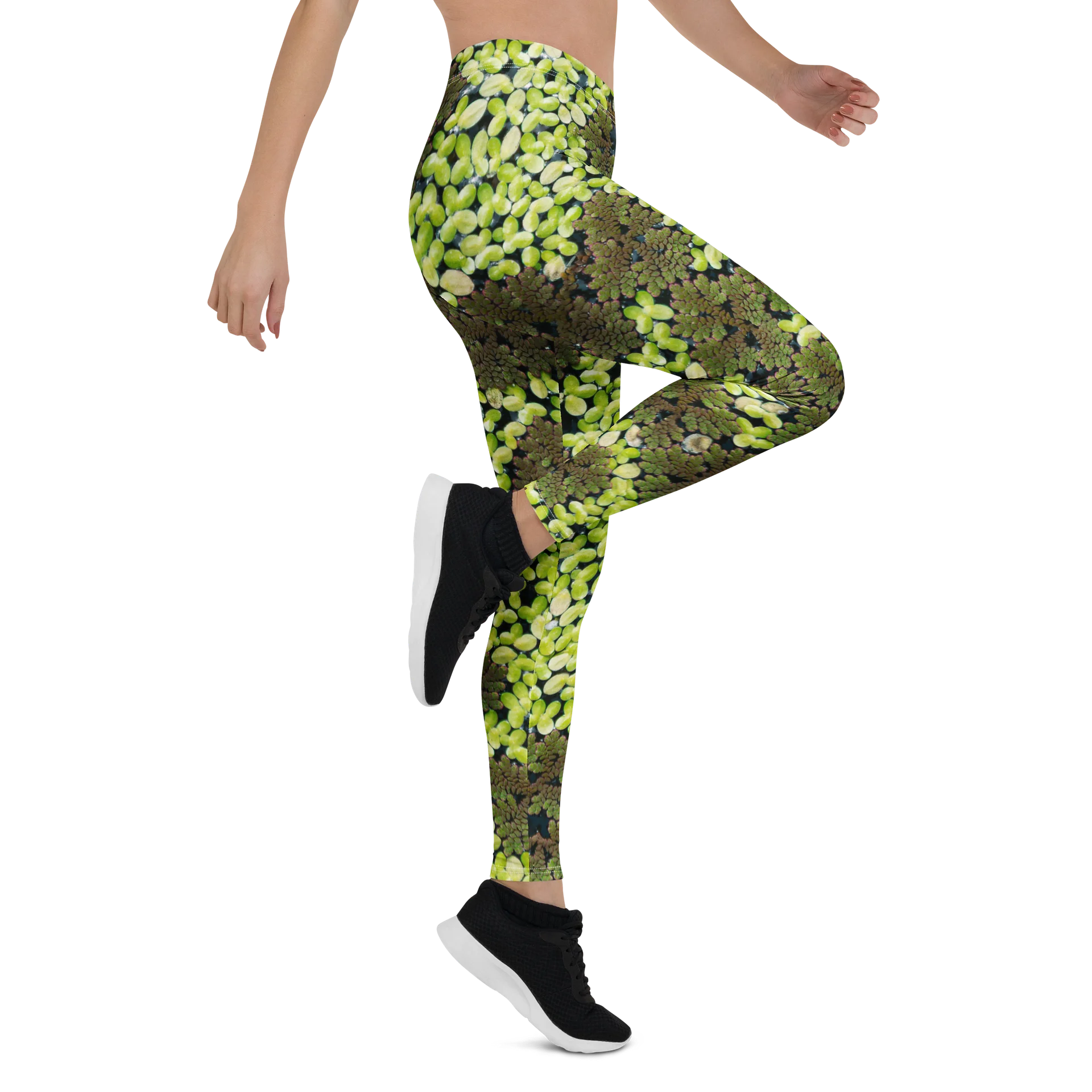 Verdant Life Light Women's All-Over Print High-Waisted Botanical Athletic Leggings product image (7)