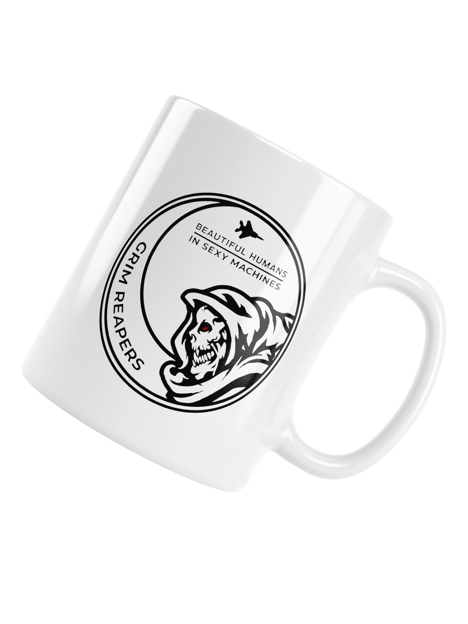 Grim Reapers Competitive Team Logo White Glossy Mug product image (6)
