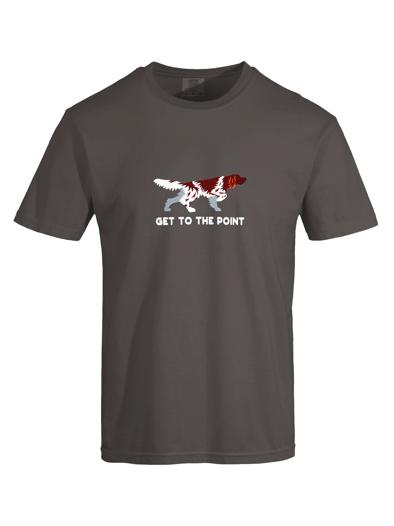 Get to the Point T-Shirt (Embroidered) of a Small Münsterländer(Liver & White) product image (10)
