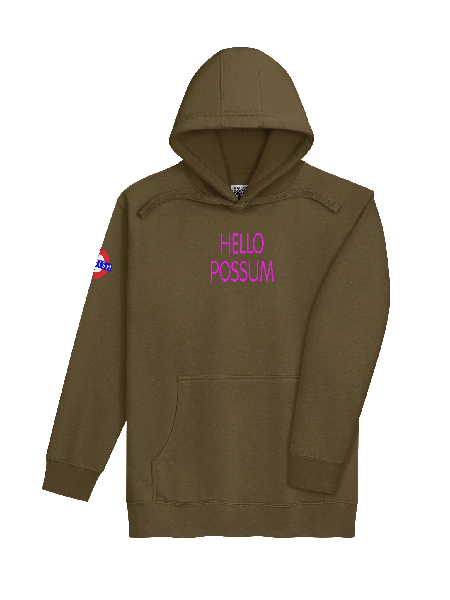 Hello Possum Graphic Hoodie - Hot Pink product image (3)