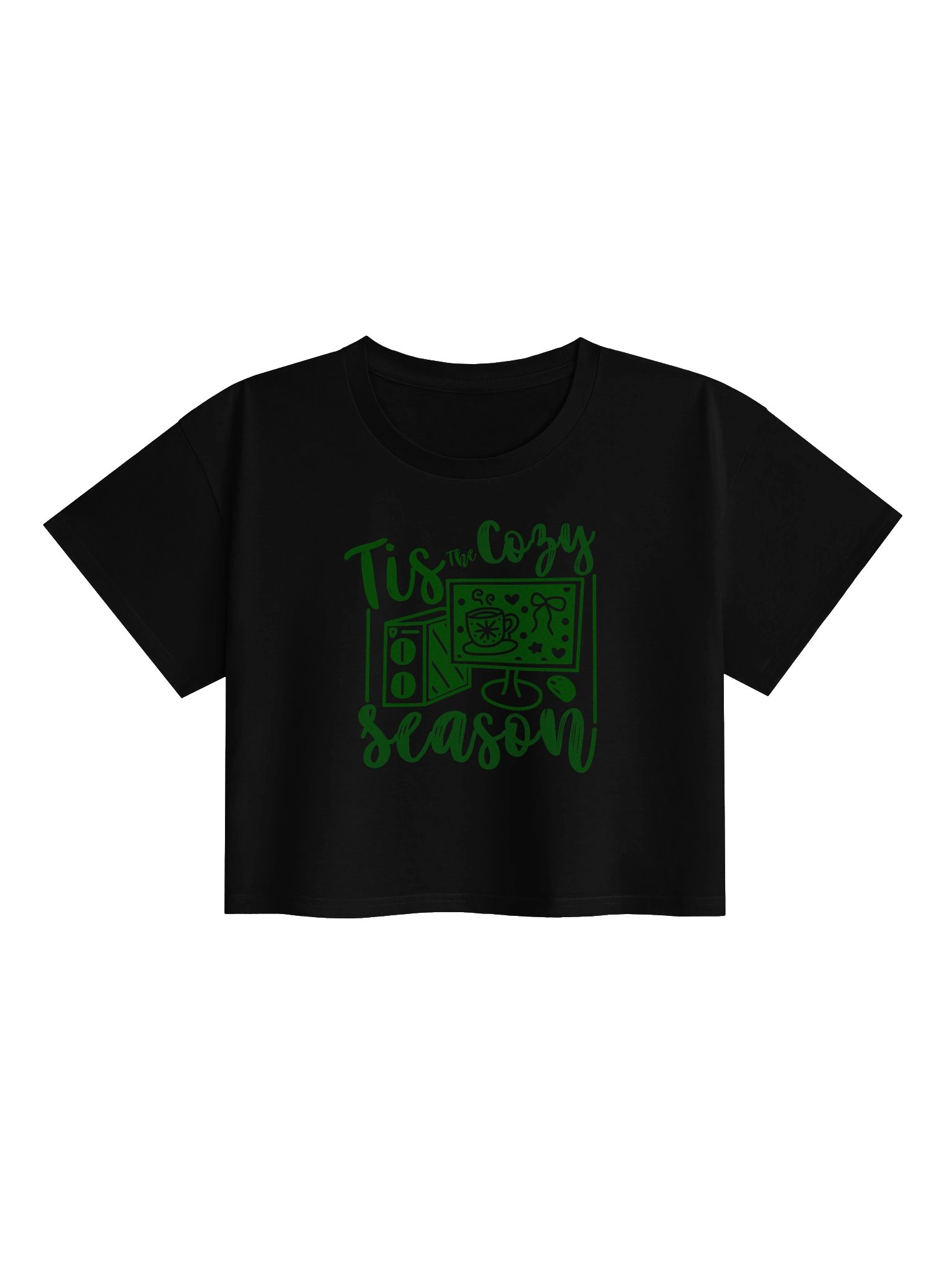 Tis The Season Crop Top - Green product image (2)