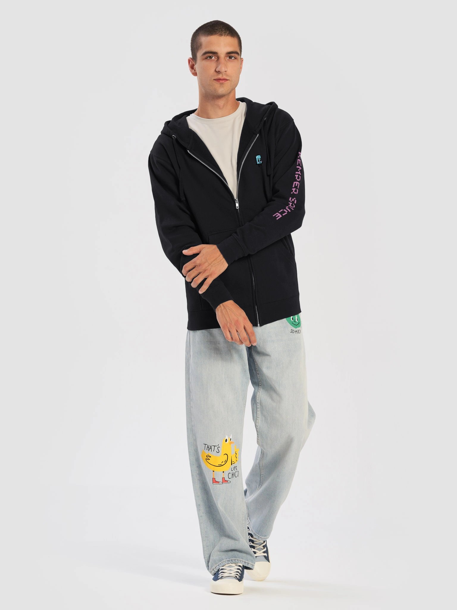 Thank You Men's Hooded Zip product image (7)