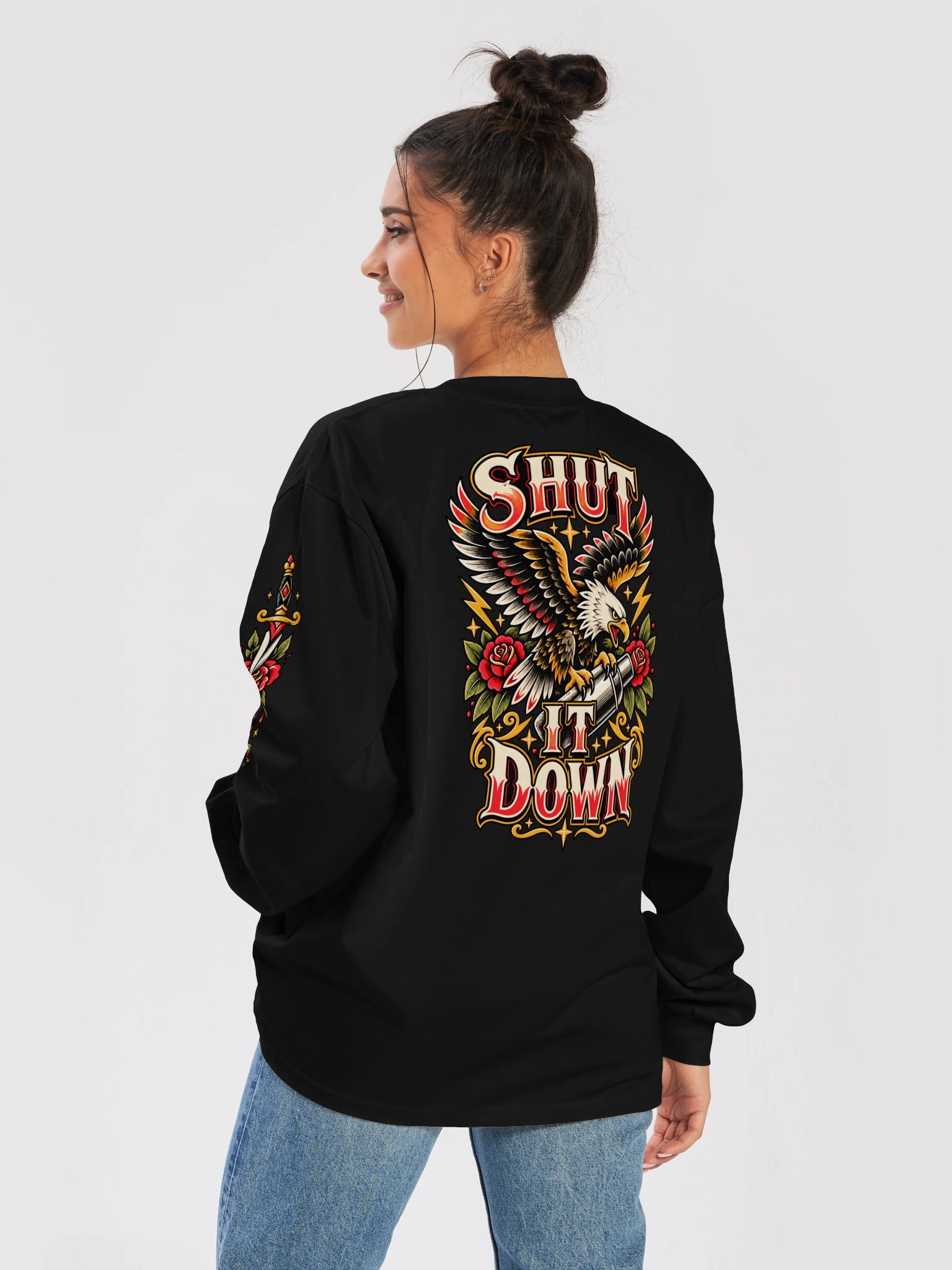 TAFFER Tatted Roses Long Sleeve Tee product image (8)