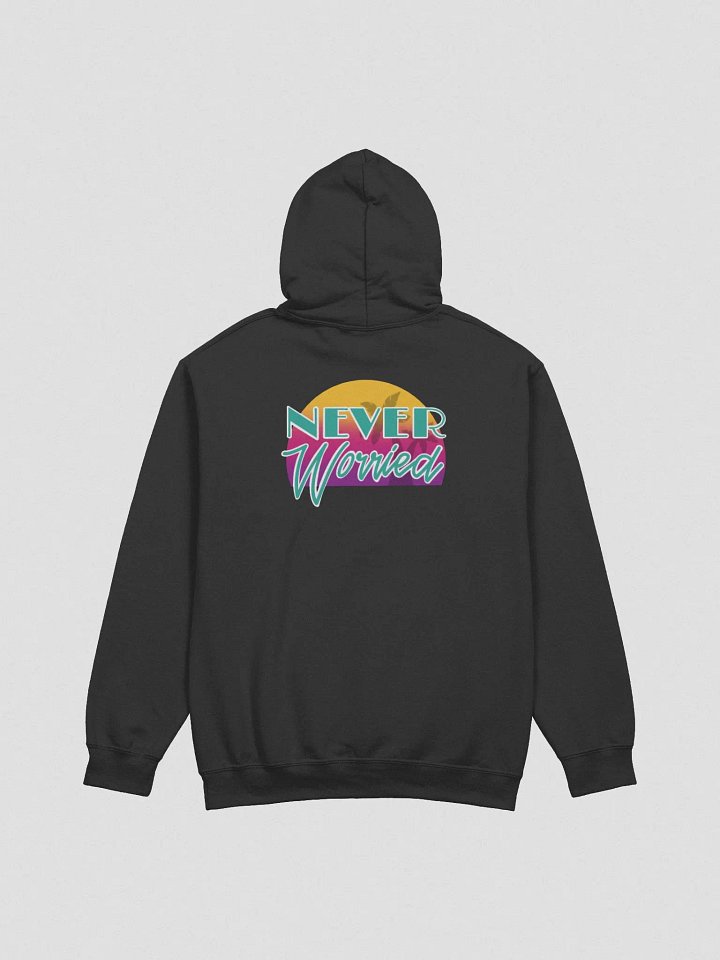 Teal Never Worried Gildan Hoodie product image (2)