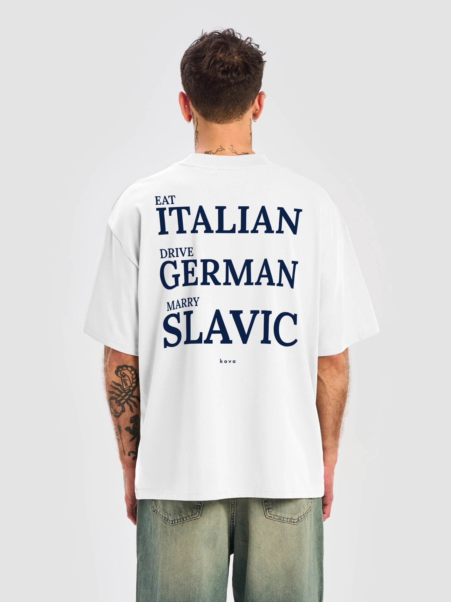 Eat Italian, Drive German, Marry Slavic — Oversized Tee product image (2)