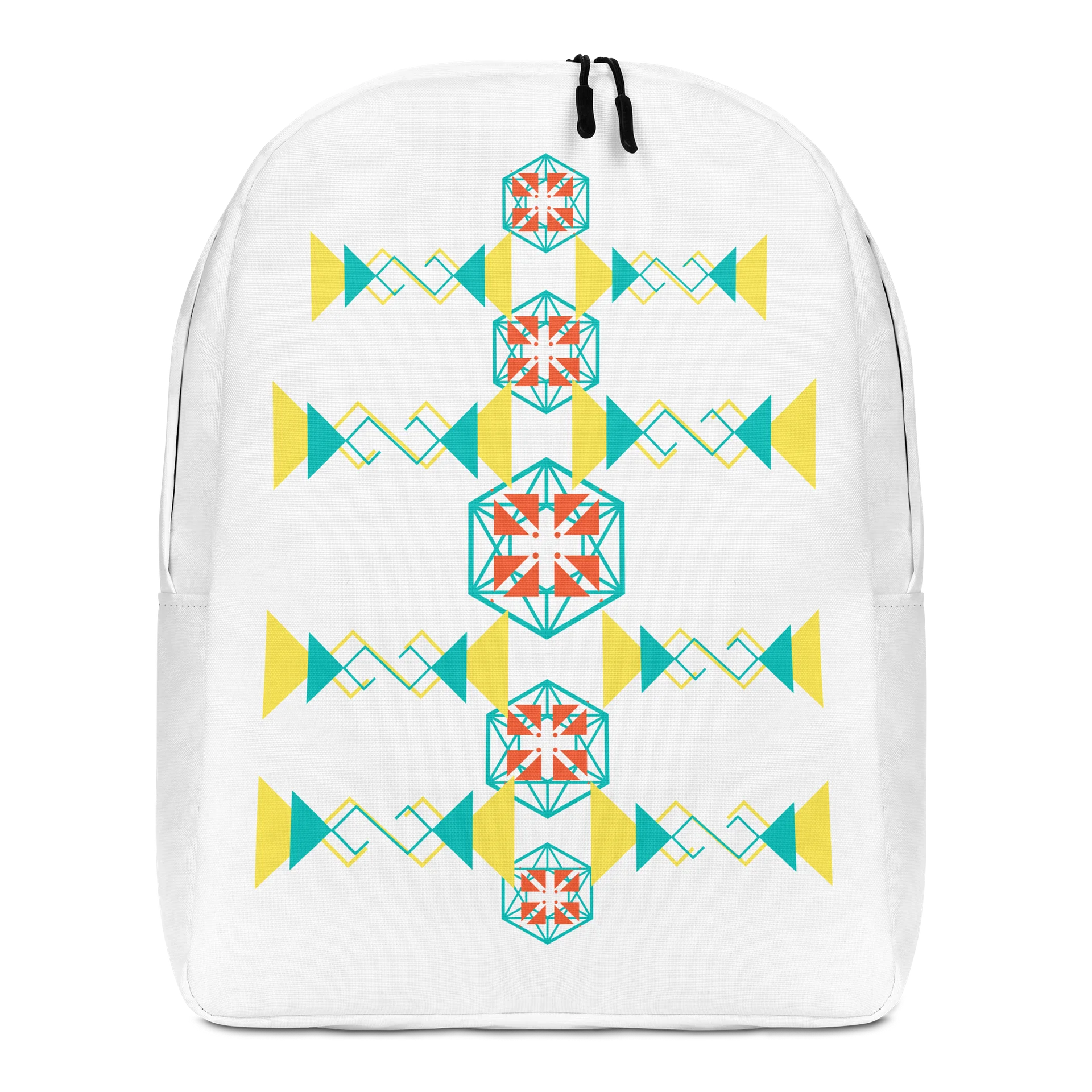 Teal Geometric Hexagon Backpack product image (1)