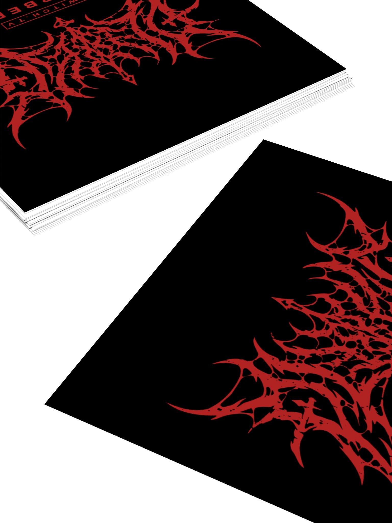 PLEBBEEE Metal Sticker | Black/Red product image (4)