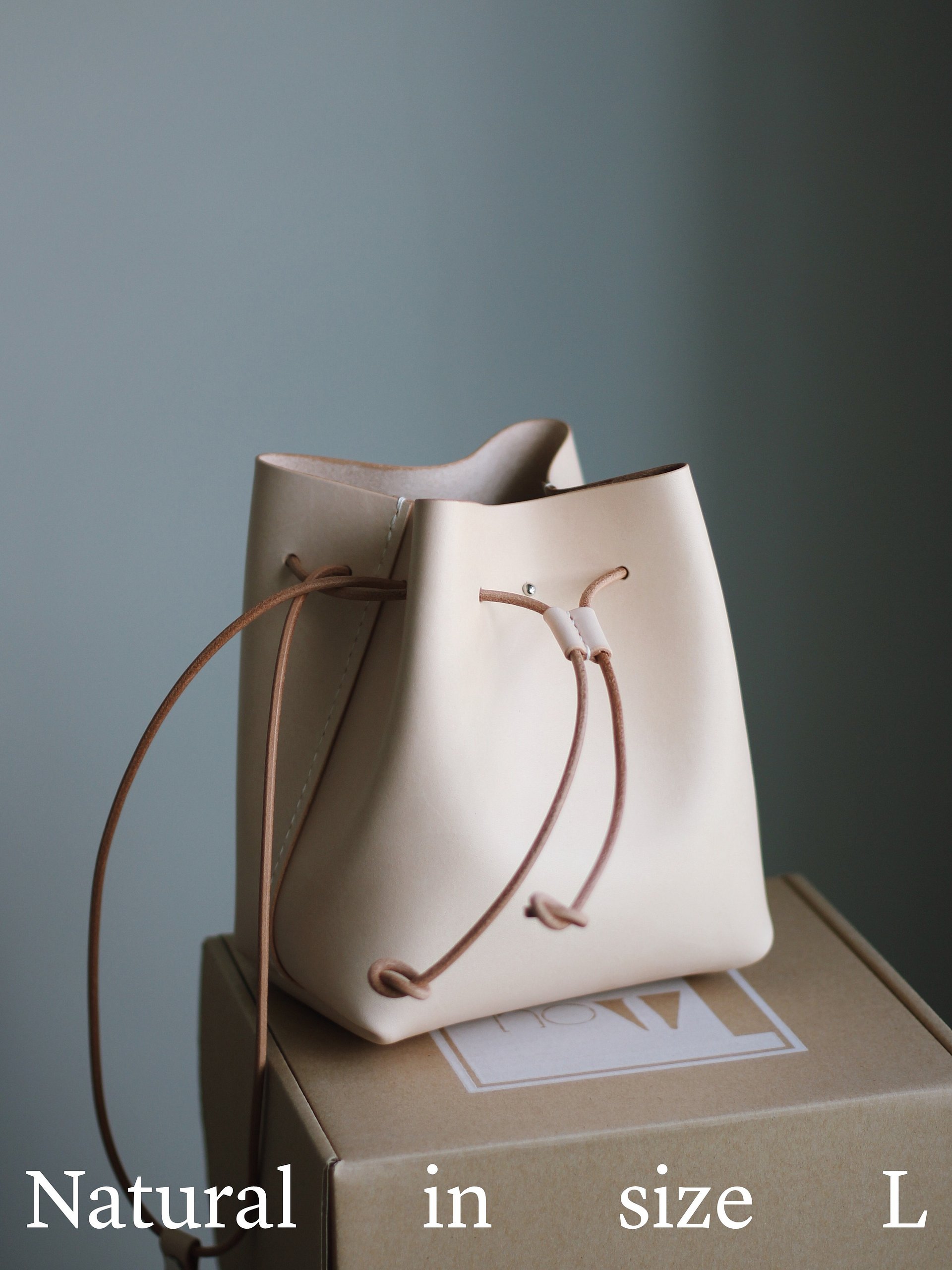 Leather Drawstring Bucket Bag product image (3)