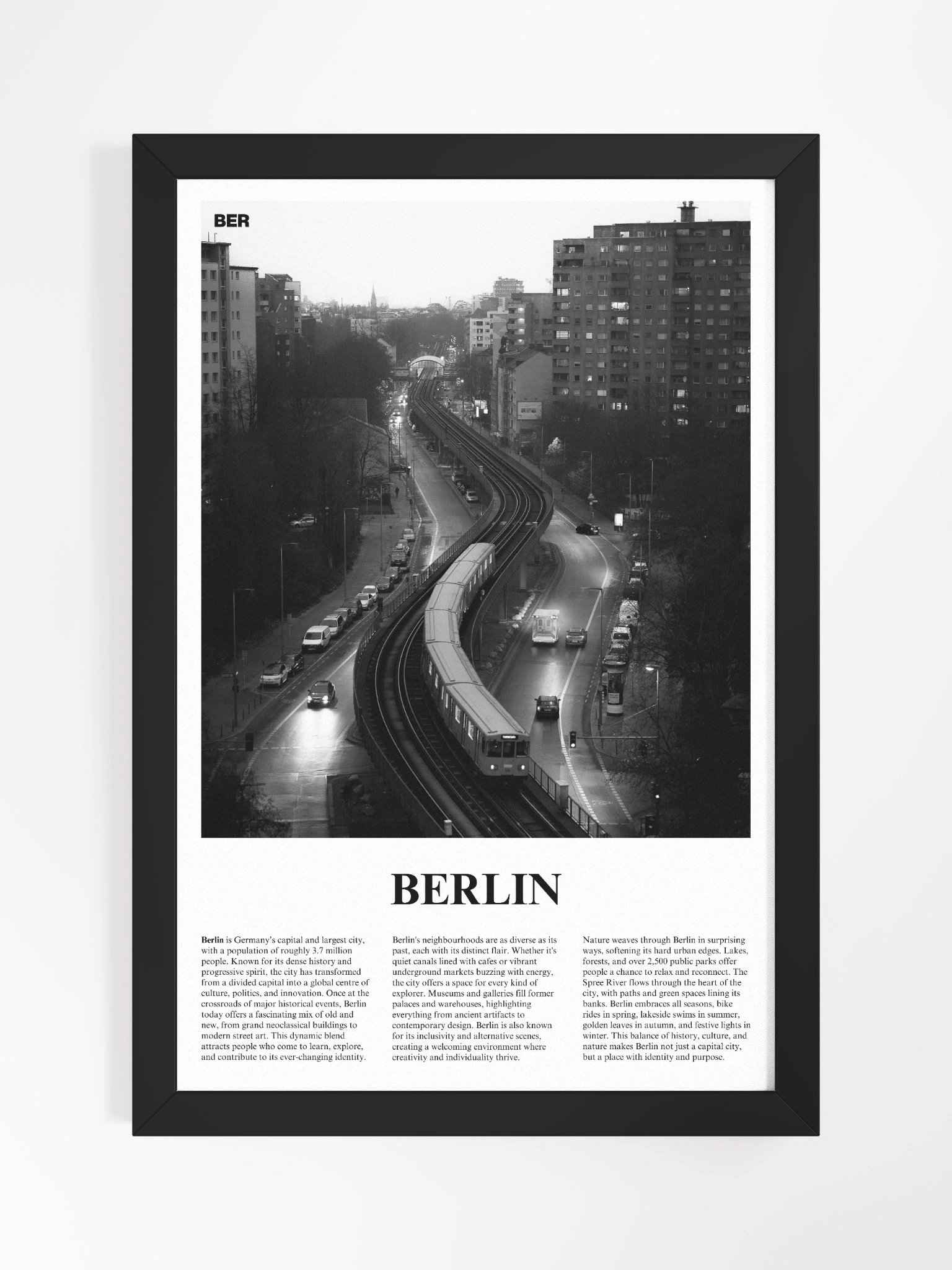 Berlin 05 Newspaper Poster | Framed product image (5)