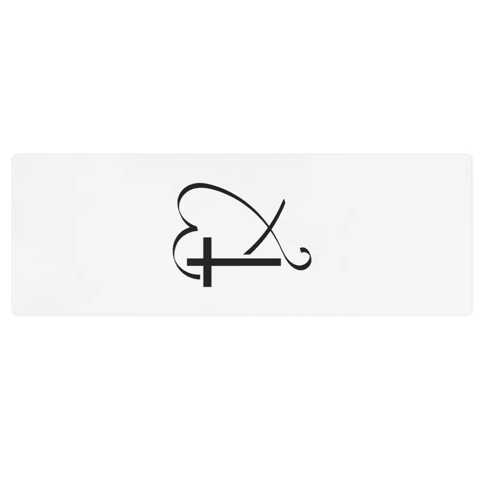 Simple Cross and Heart Prayer Mat product image (1)