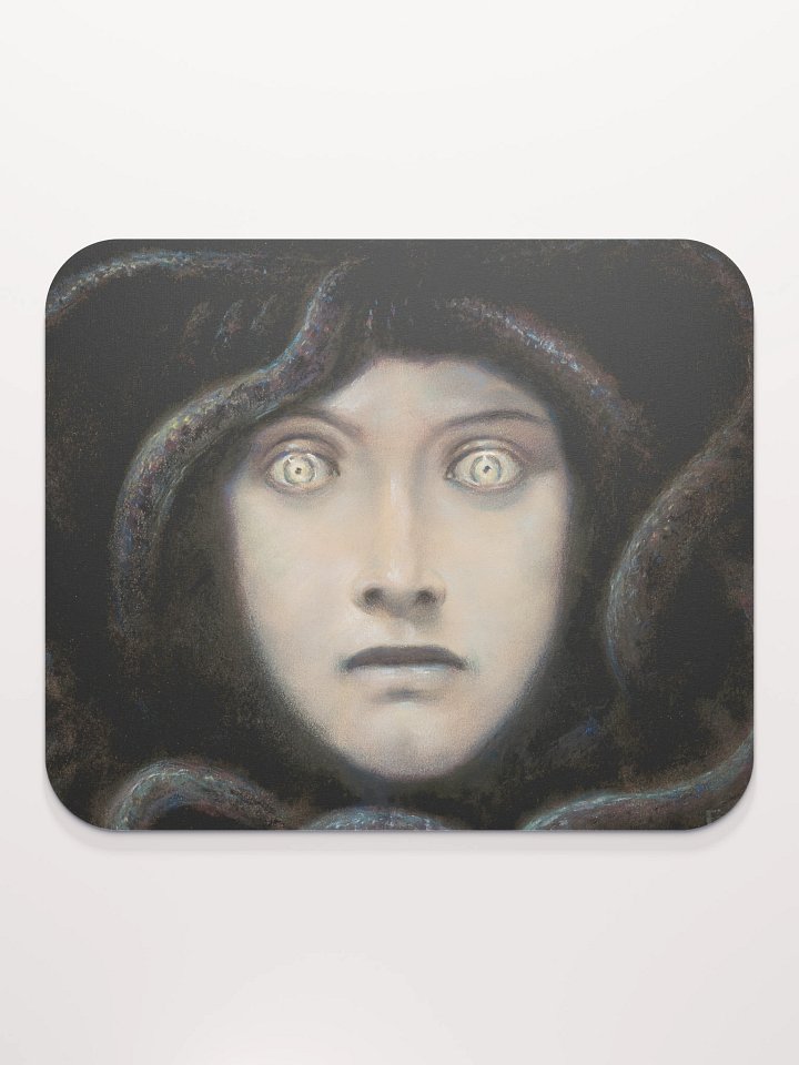 Franz von Stuck – Head of Medusa (“Medusa’s Gaze”) Mouse Pad product image (2)