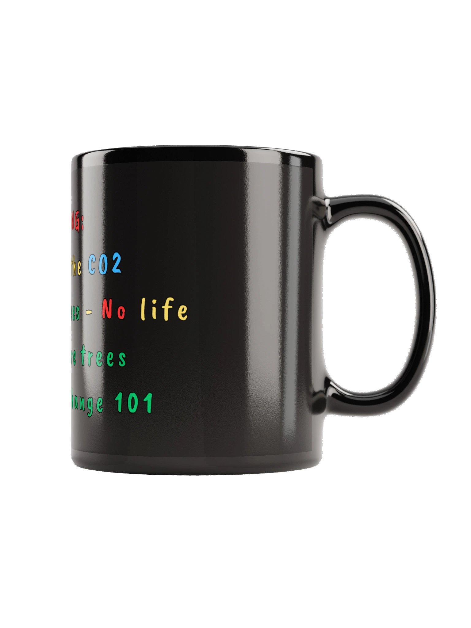 Trees Breathe CO2 - Black Mug product image (5)