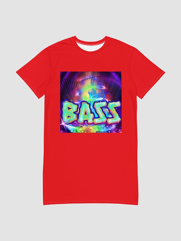 Hyper Bass Long T-Shirt Dress [Red] product image (1)