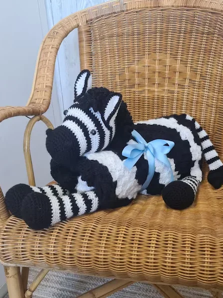 Crochet Zebra Baby Blanket Pattern - 3in1 Toy, Play Mat PDF Pattern - Crafting Happiness product image (10)
