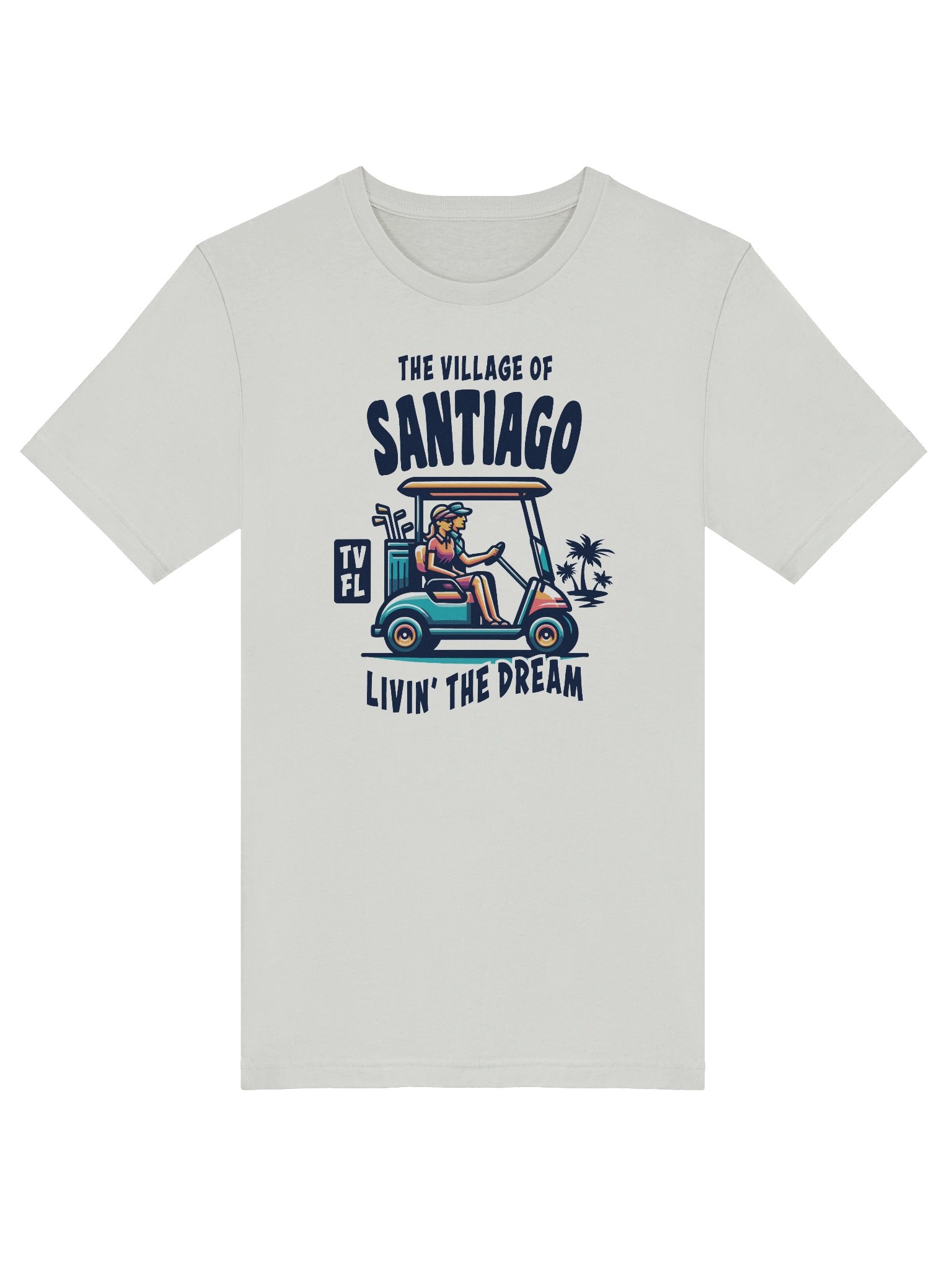 The Village of Santiago TV FL Golf Cart Design T-Shirt product image (37)