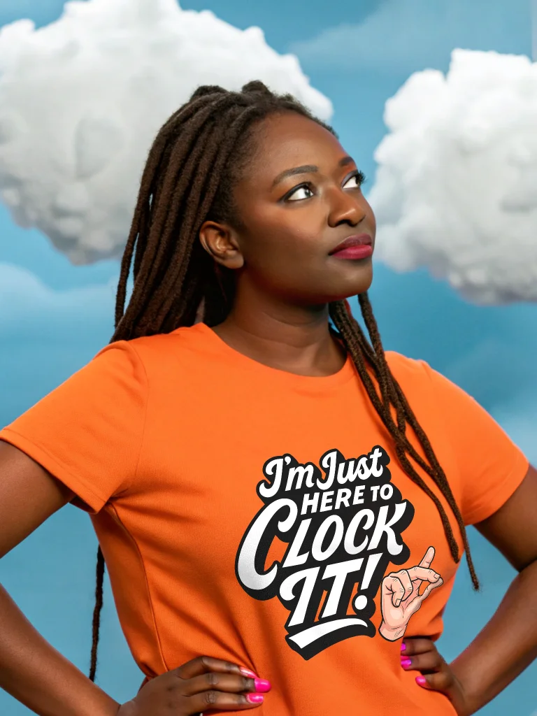 Im Just here to Clock It: TikTok Trend Unisex Tee product image (12)