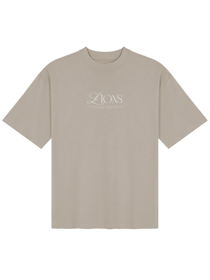 "One Step Forward" Unisex Oversized Tee in Stone product image (1)