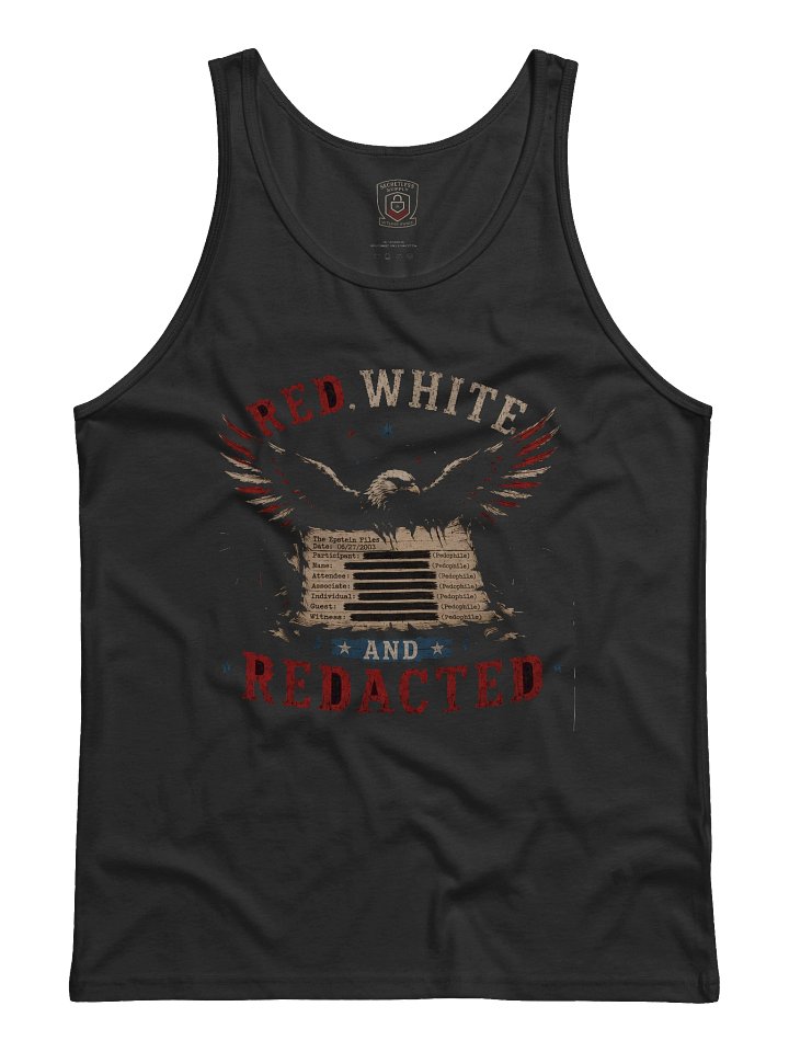 Red, white, and redacted 4th of July Tank top product image (1)