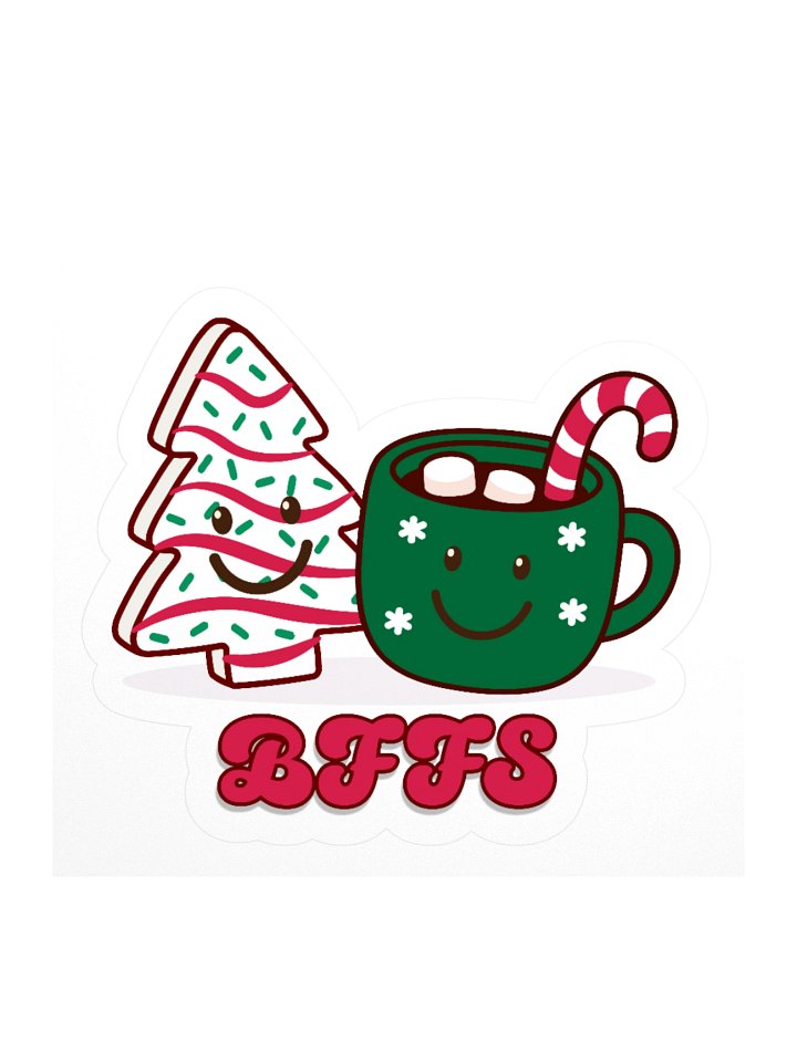 Christmas Cake and Hot Cocoa BFFs Sticker product image (1)