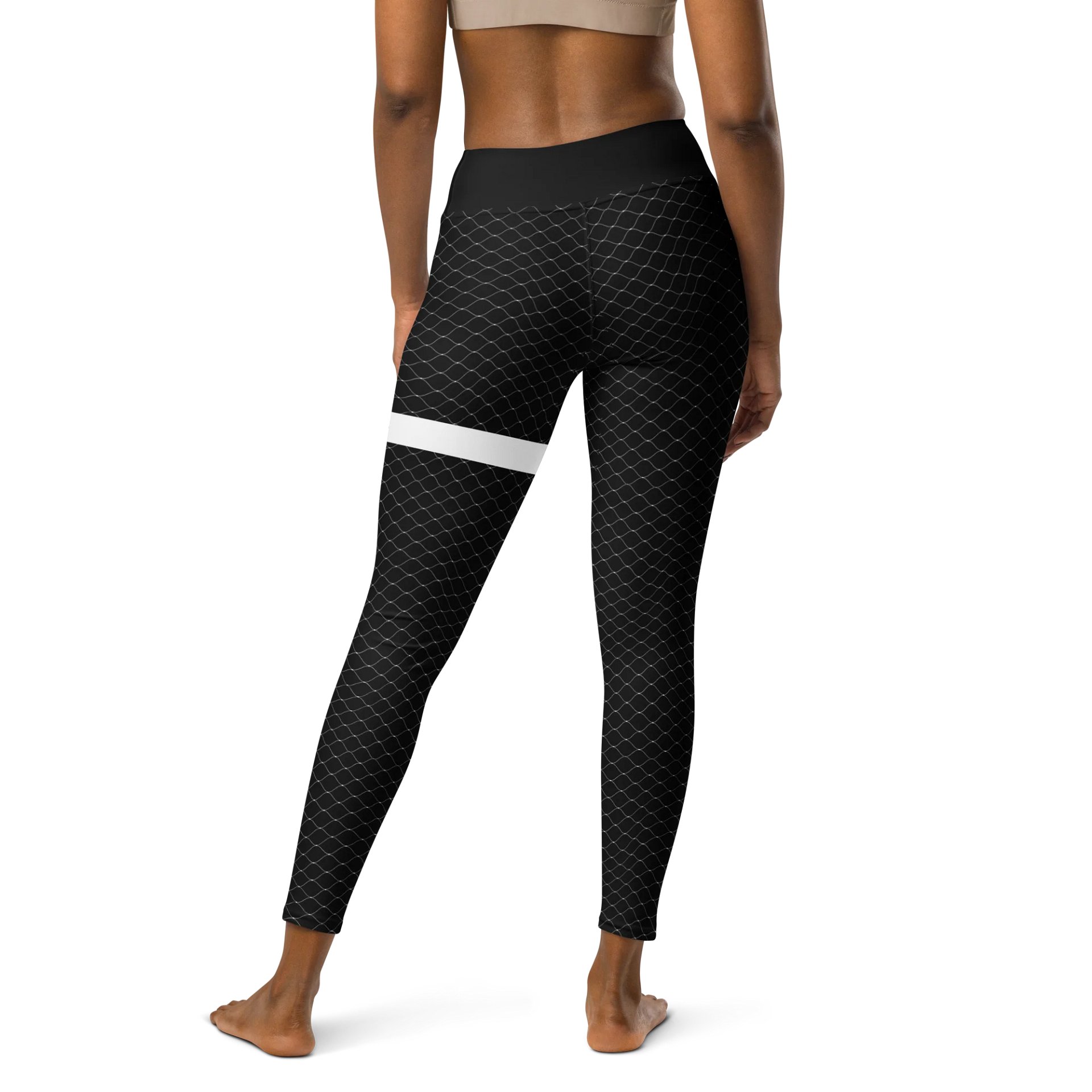 fishnet tech leggings black - 82% polyester product image (2)