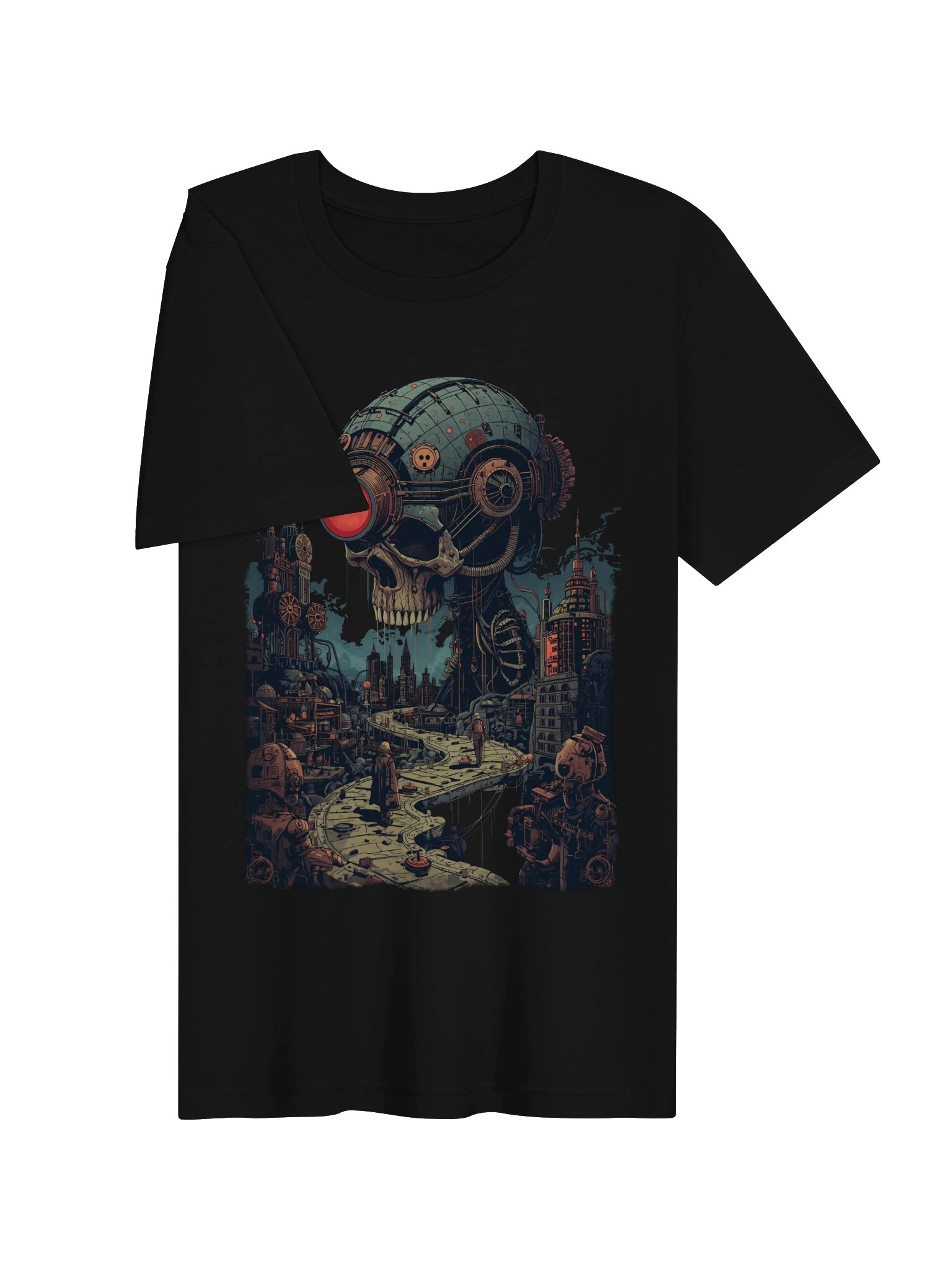 Cyberpunk Skull City Lightweight T-Shirt product image (6)