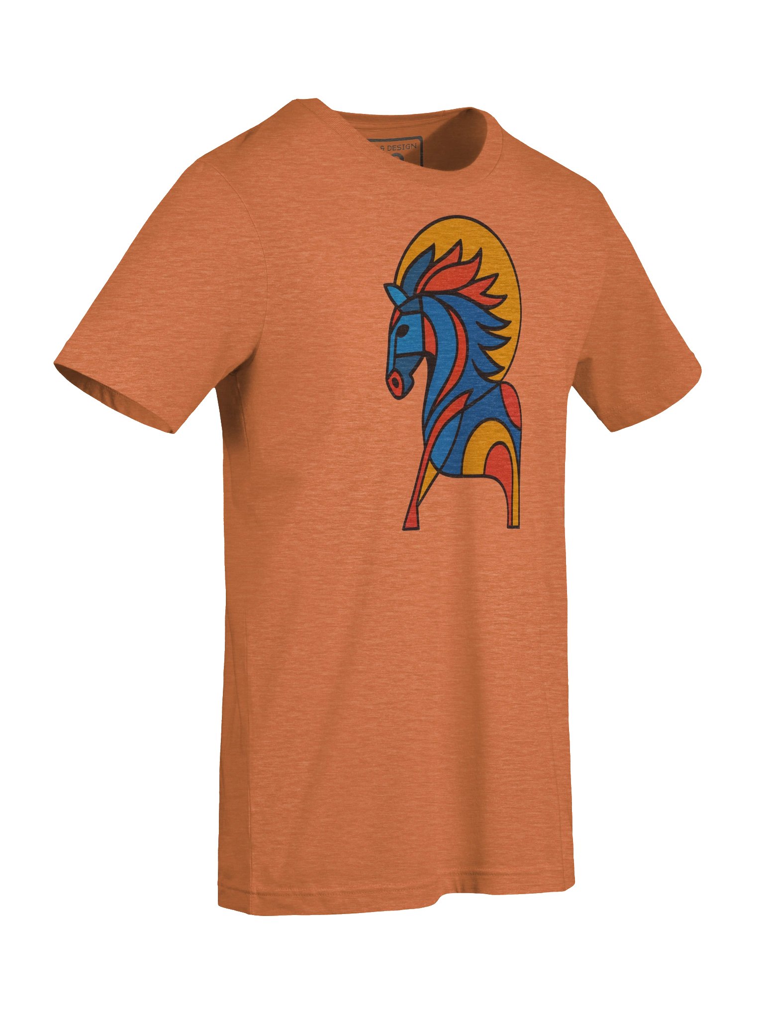 Stallion Crest – Cubist Stallion Tee - Modern Geometric Horse Art Shirt by M‑Art and Design product image (3)