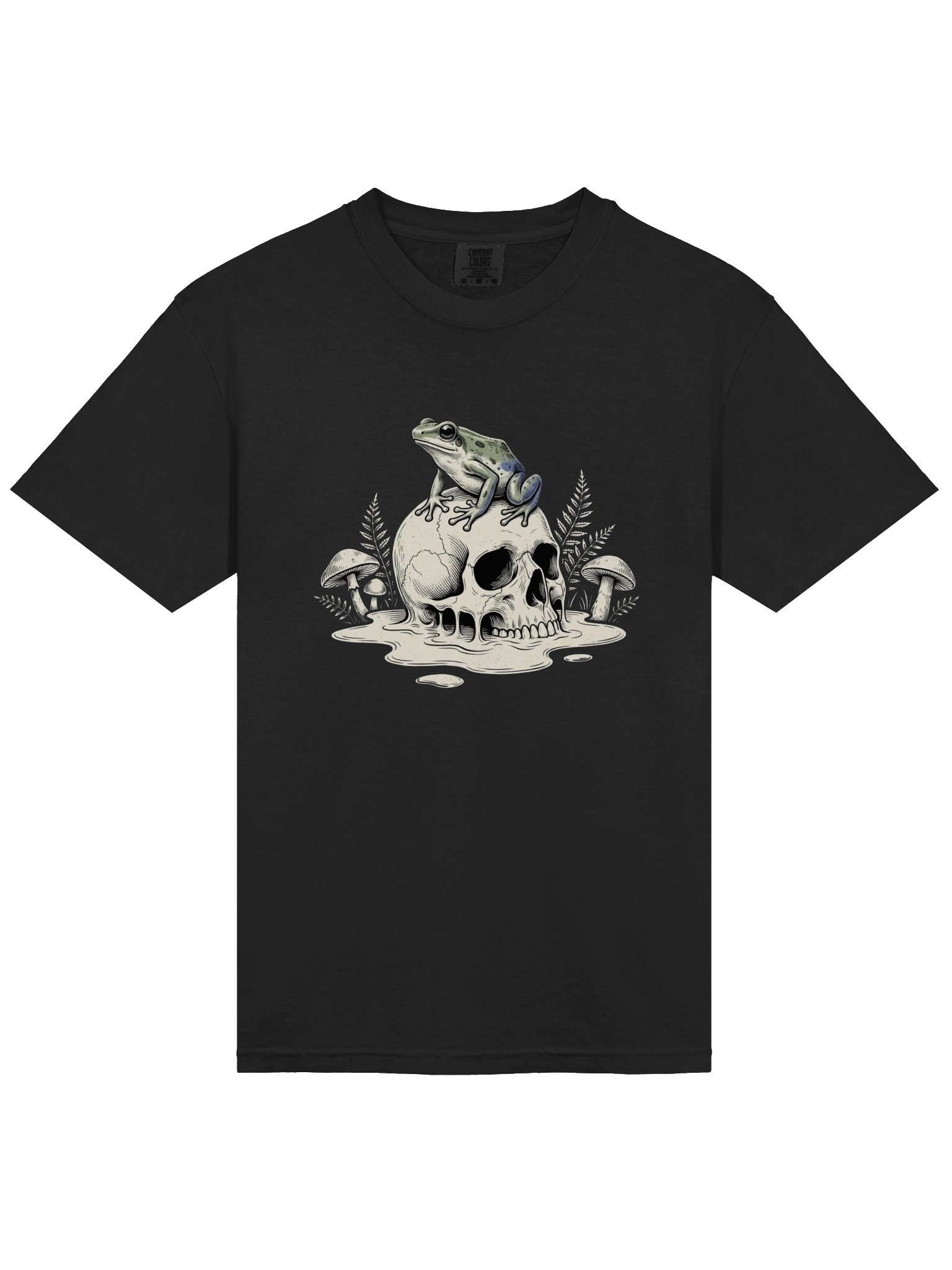 Gothic Frog Skull Mushroom T-Shirt product image (1)