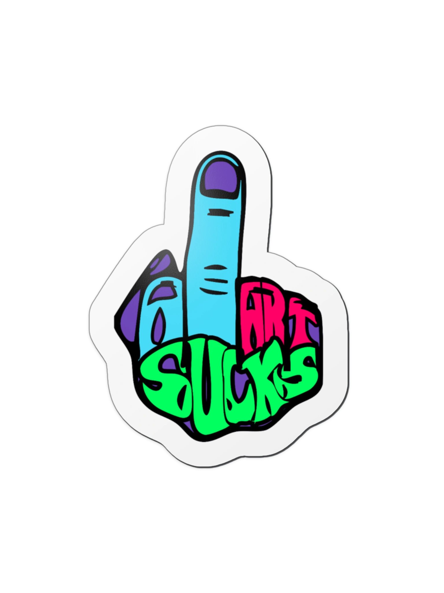 Middle Finger "AI Art Sucks" Magnet product image (1)