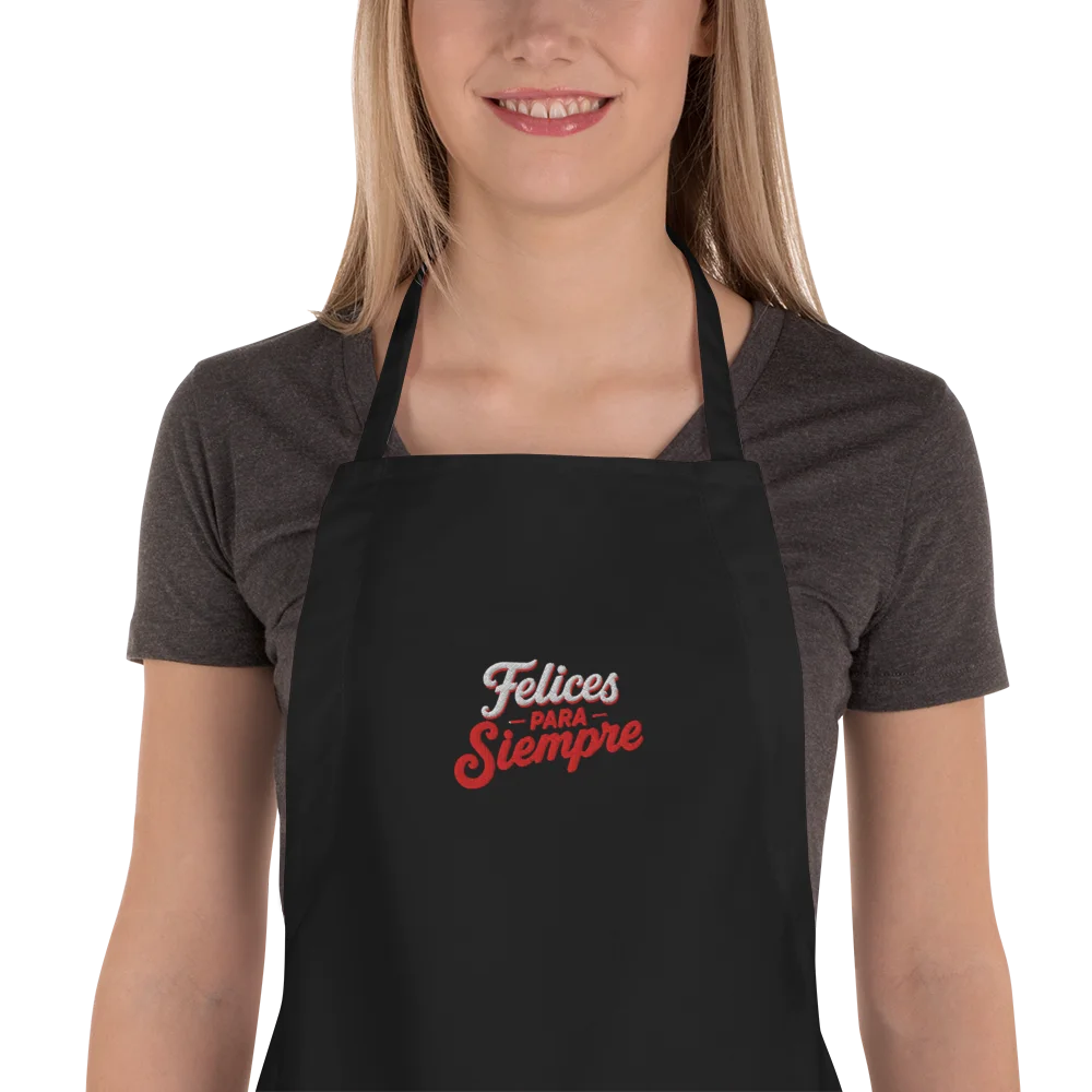 "Felices para Siempre" Embroidered Cooking Apron product image (1)
