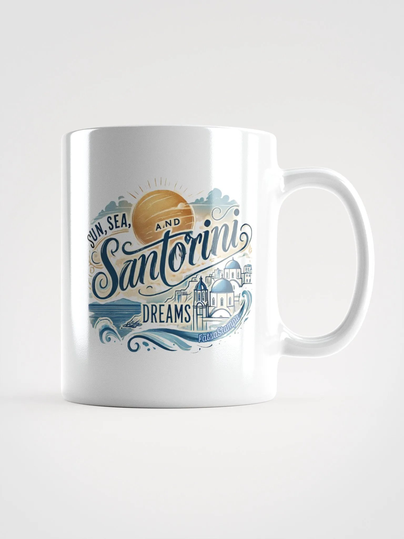 Santorini Dreams- Sunny Greece Island Vibes Mug product image (1)