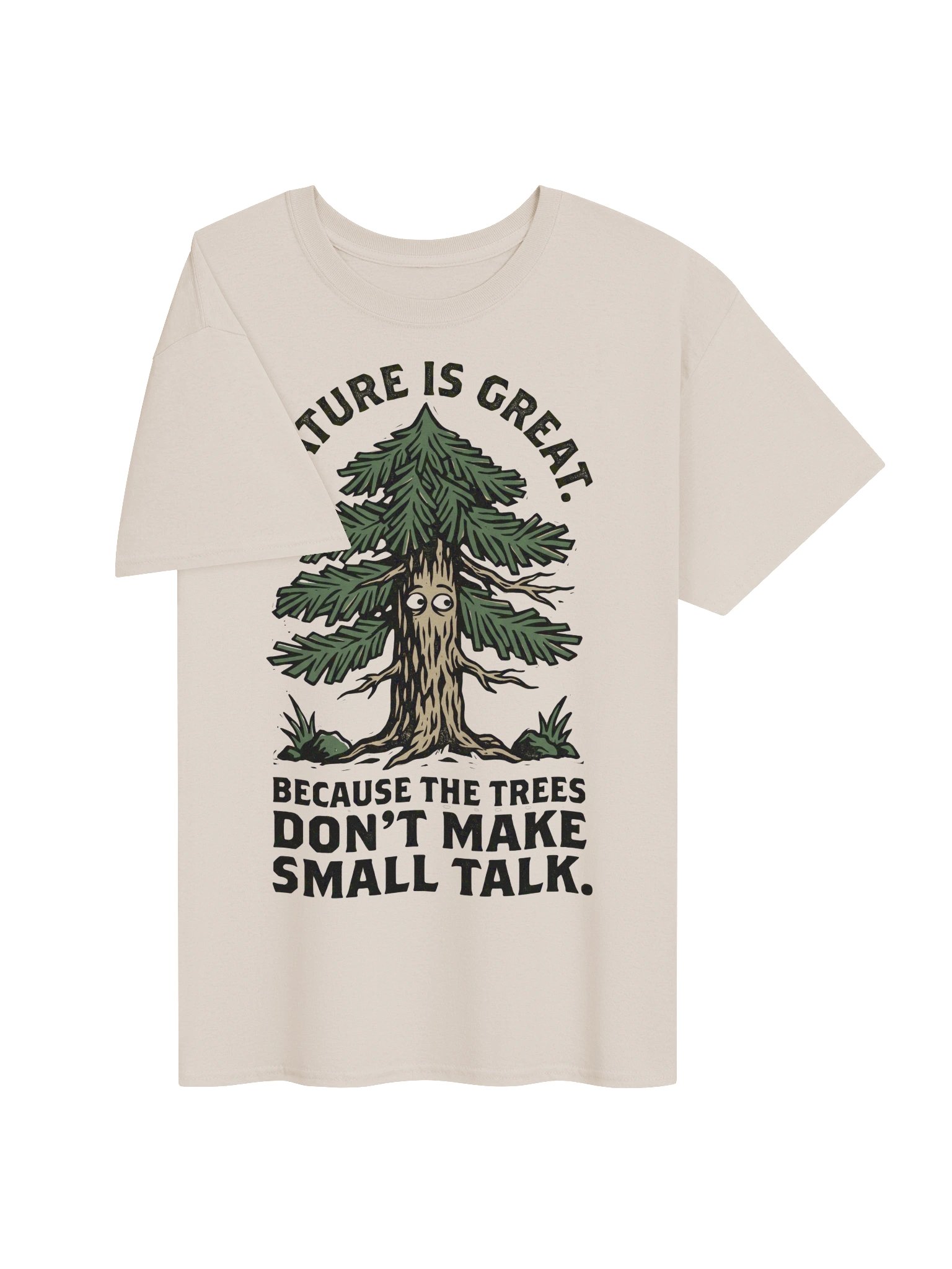 Funny Introvert Nature Is Great No Small Talk Hiking T-Shirt product image (16)