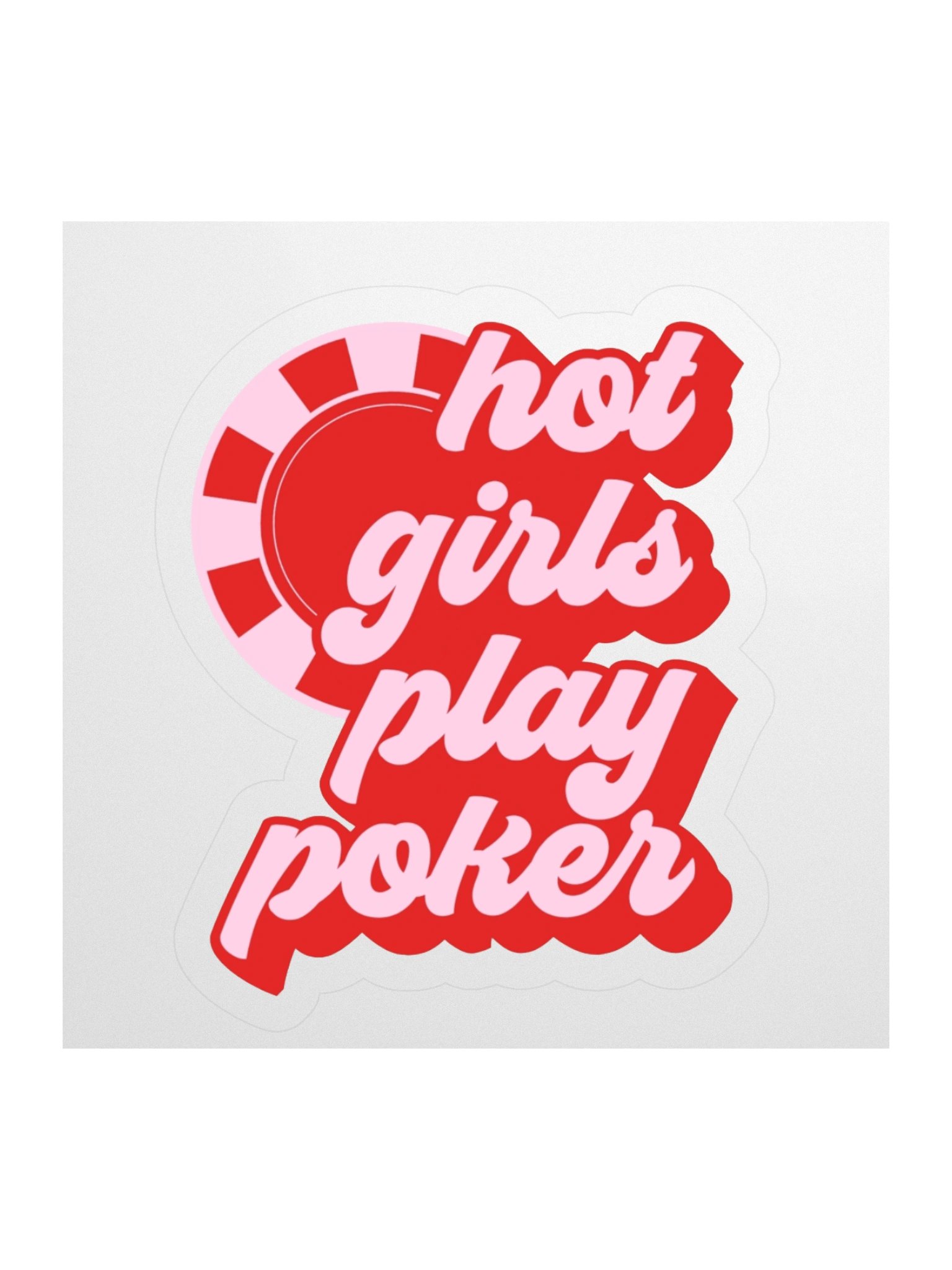 'Hot Girls Play Poker' Sticker product image (1)
