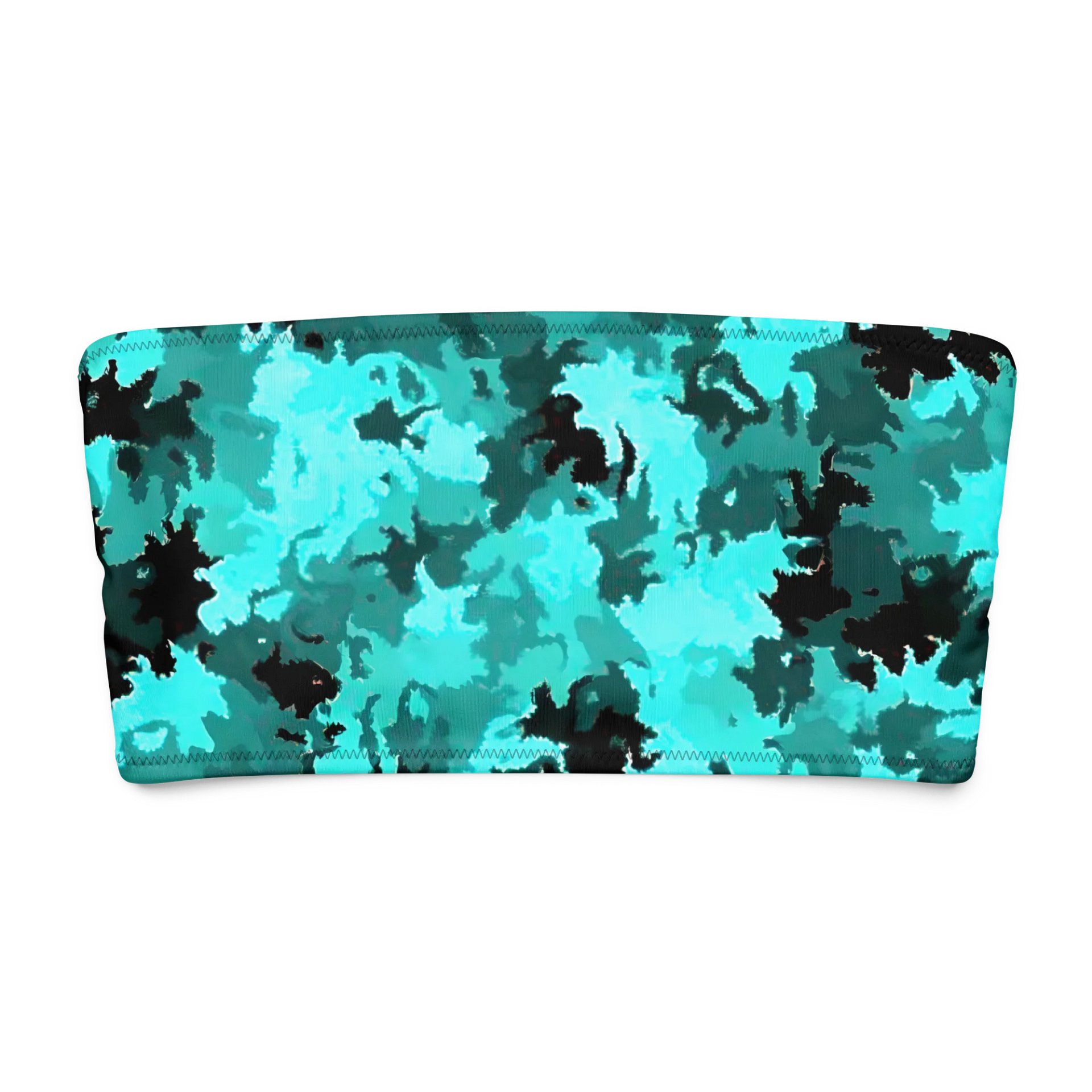 Teal Camo All-Over Bandeau Bikini product image (8)