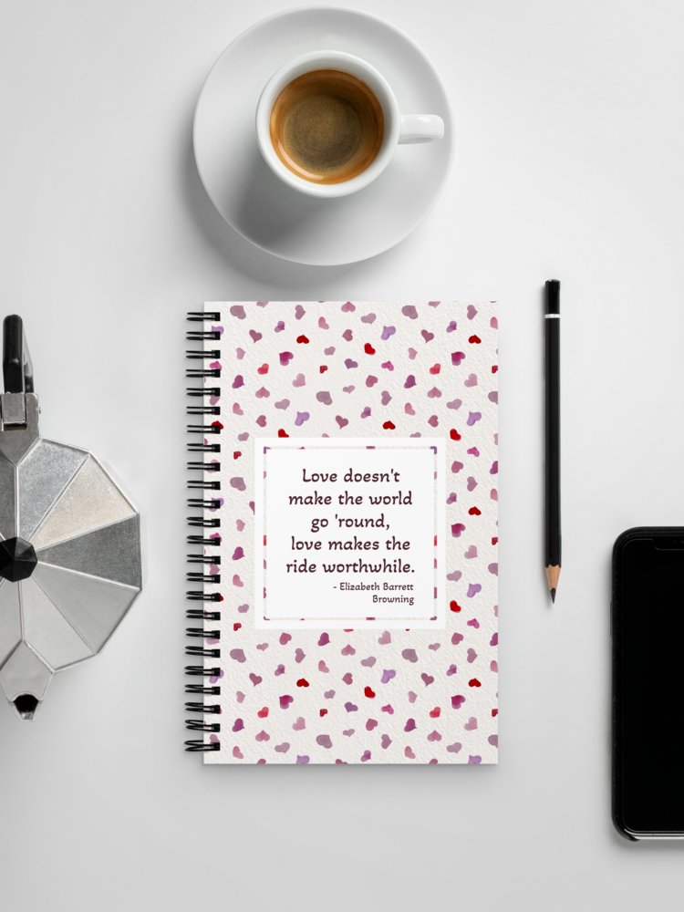 Love Makes the Ride Worthwhile Hearts Notebook product image (8)