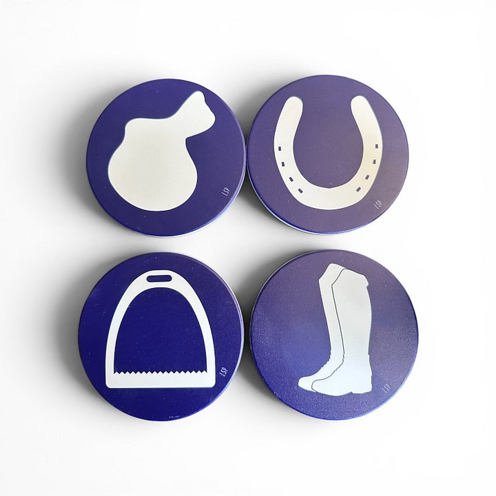 Ceramic Coaster Set of 4 | Saddle, Horseshoe, Stirrup & Tall Boot product image (1)