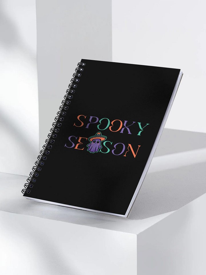 Spooky Season Sombrero Ghost Colorful Dotted Spiral Notebook product image (2)