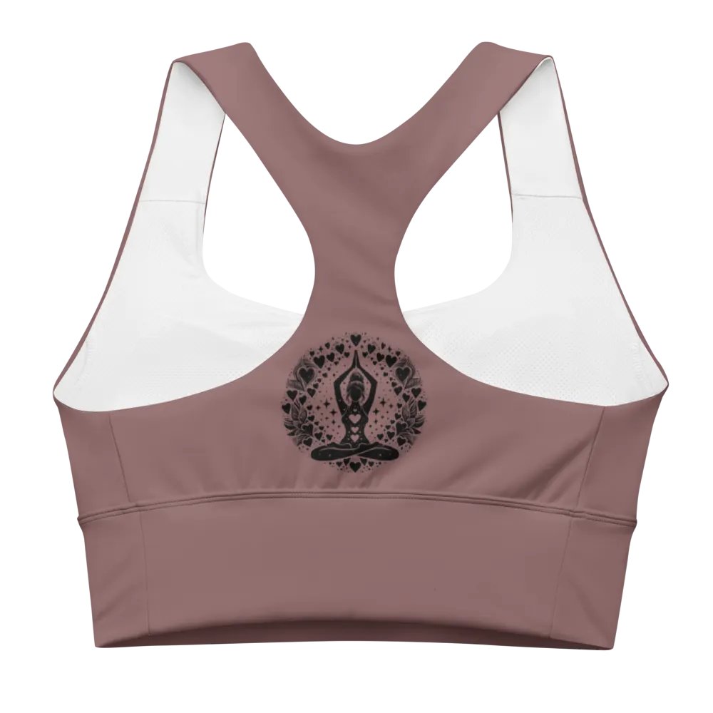 Purple Lotus Longline Sporty Bra product image (3)