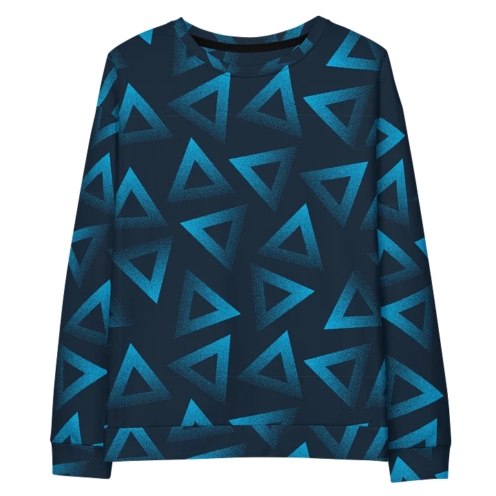 Comfortable Unisex Sweatshirt with Blue Triangles product image (1)