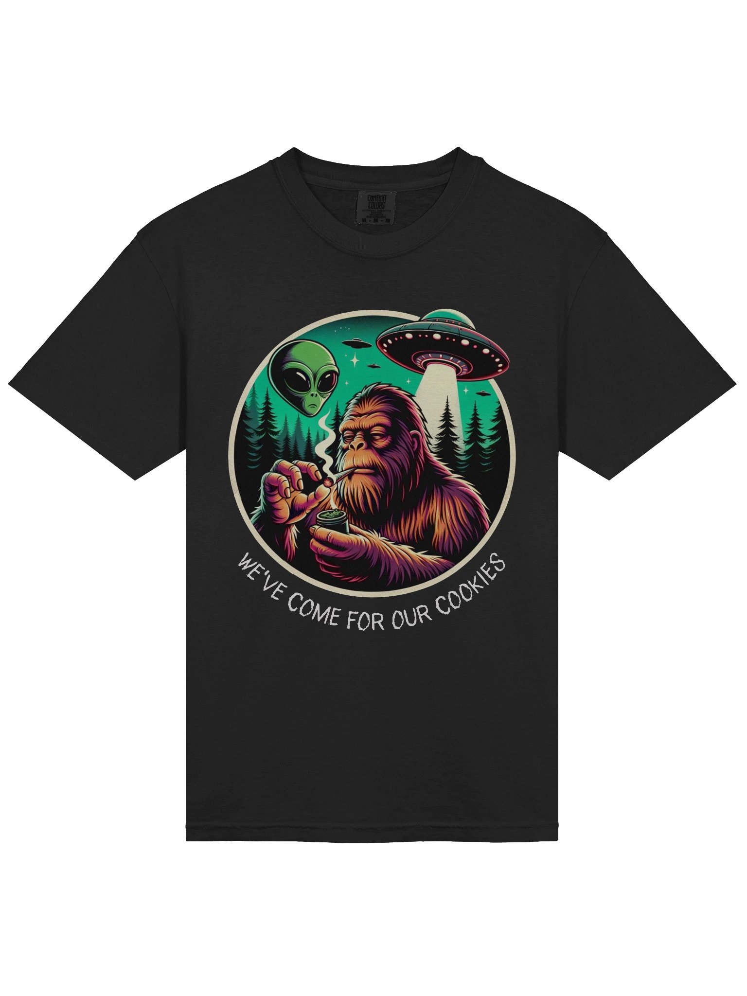 Alien Cookies and Bigfoot Extraterrestrial Cannabis Encounter T-shirt product image (6)