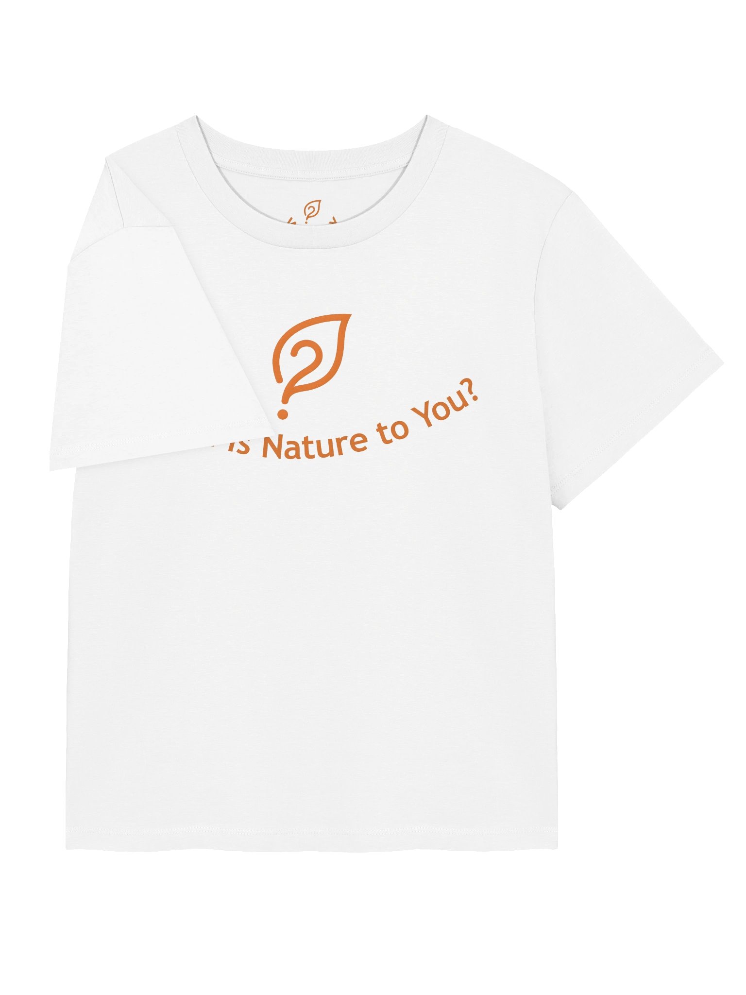 What is Nature to You? Women's Organic Ribbed Neck T-Shirt (White) product image (3)